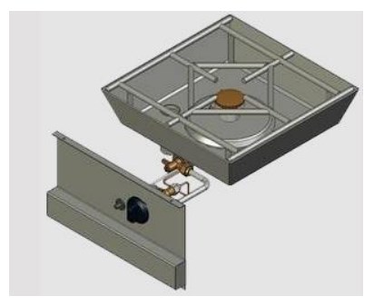 Модуль встраиваемый газовый HEIDEBRENNER 8046-006 Столы производственные