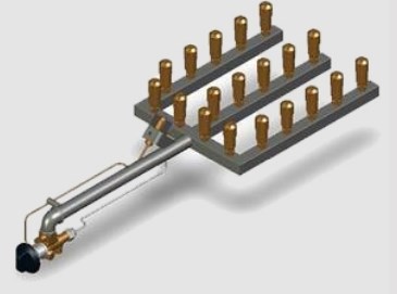 Горелка газовая встраиваемая для мясообработки многорядная HEIDEBRENNER AKK6 сжиженный газ Плиты #1